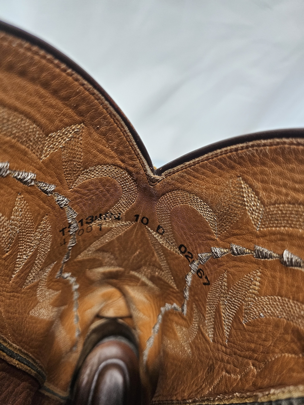 Lucchese Two-Tone Brown Cowboy Boots - Picture 6 of 8